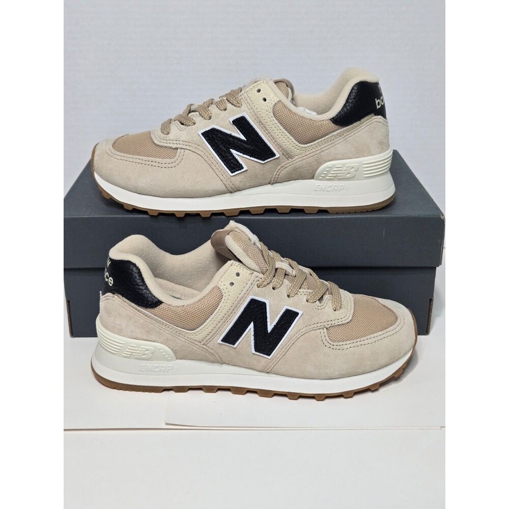 New Balance 574 Incense Black Beige Sneakers | Men's Size 5.5 / Women's Size 7
